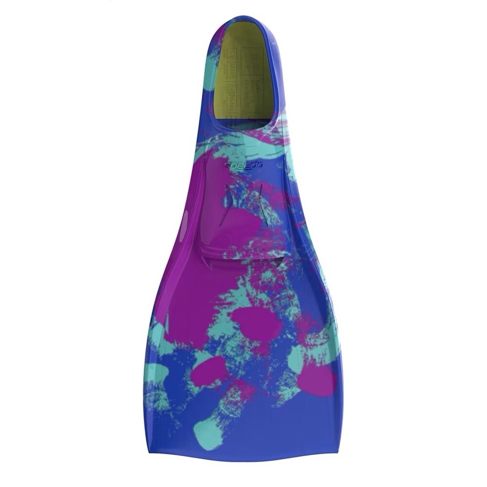 Speedo Unisex-Adult Swim Training Fins Rubber Long Blade Size Small blue purple